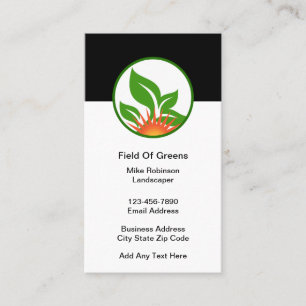 Modern Landscaping Vertical Business Cards