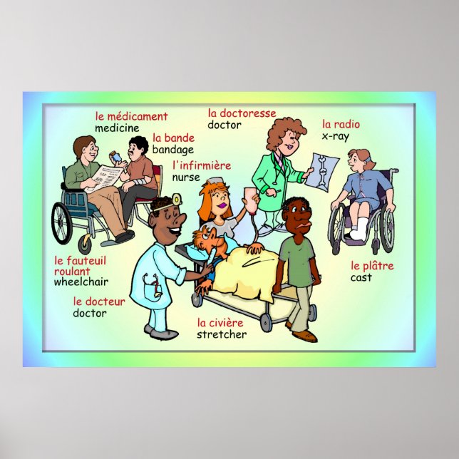 Modern languages, French, at the Hospital Poster (Front)