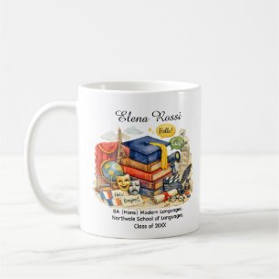 🎓Modern Languages GRAD Custom Name & Degree Coffee Mug