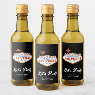 Modern Las Vegas Wedding Mini Wine Label