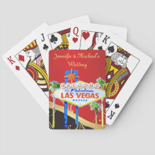 Modern Las Vegas Wedding  Playing Cards