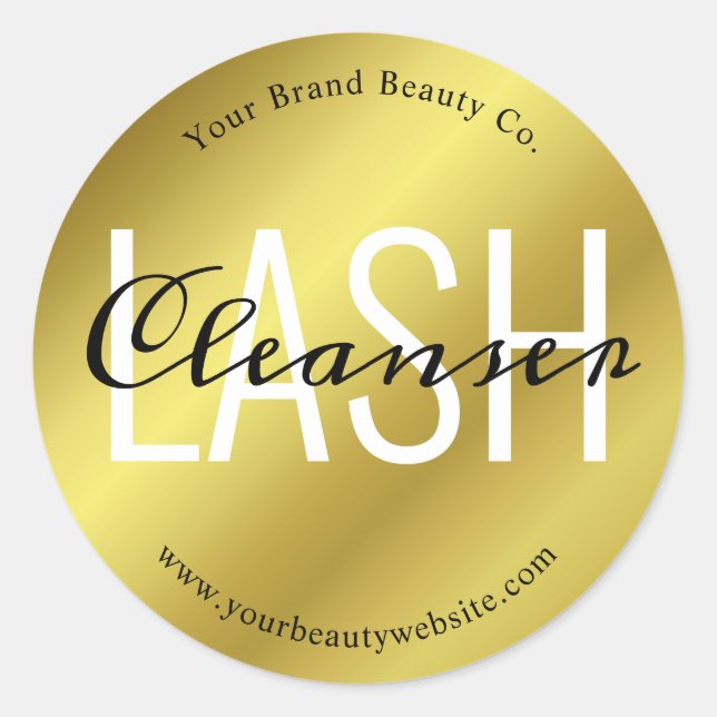 Modern Lash Cleanser Faux Golden Product Label (Front)
