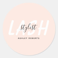Modern lash stylist blush pink