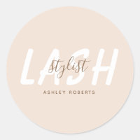 Modern lash stylist light blush