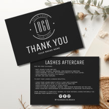 Modern lashes aftercare business logo