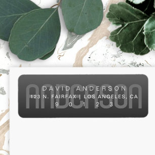 Modern Last Name with Subtle Dark Grey Gradient