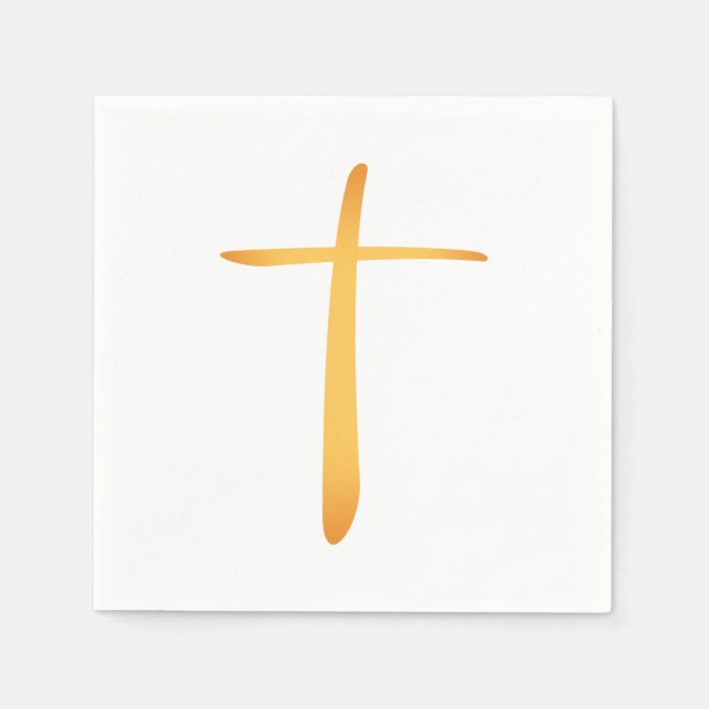 Modern Latin Christian Cross Napkin (Front)