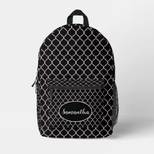 Modern Lattice Backpack with Monochrome Elegance