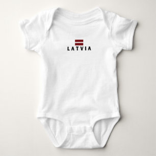 Modern Latvia latvian Flag Country Souvenir  Baby Bodysuit