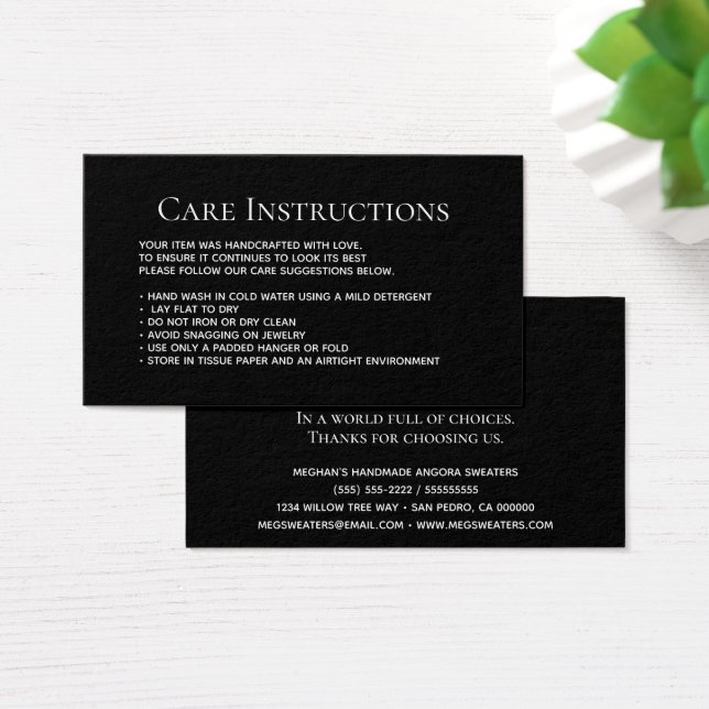 Modern Laundry Clothing Care Information  (Desk)