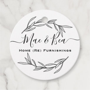 Modern Laurel Leaf Tag
