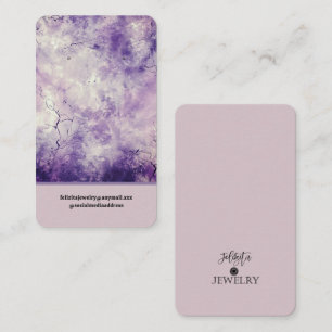 Modern Lavender Coloured Earring Display Business Card