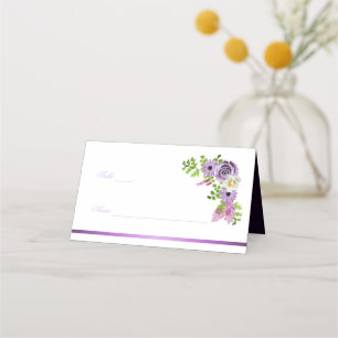 Modern Lavender Floral Wedding Place Card