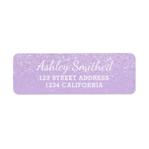 Modern lavender glitter ombre purple Sweet 16