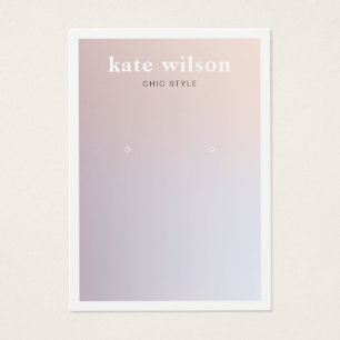 Modern Lavender Gradient Earring Display Card