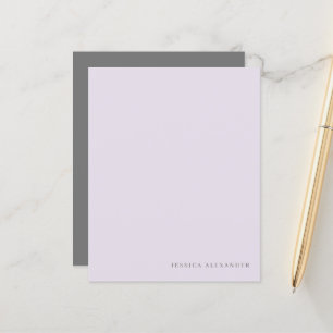Modern Lavender & Grey Personalised Stationery