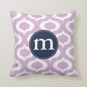 Modern Lavender Ikat Diamonds Personalised Cushion