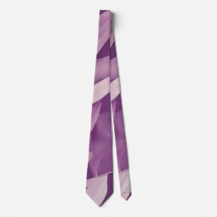 Modern Lavender Leaves Pattern Tie