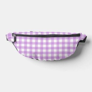 Modern Lavender Lilac Gingham Bum Bags