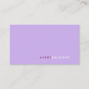 Modern Lavender Professional Minimalistic Business Card