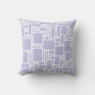 Modern Lavender Purple Abstract Geometric Throw Pi Cushion