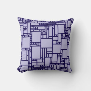 Modern Lavender Purple Abstract Geometric Throw Pi Cushion
