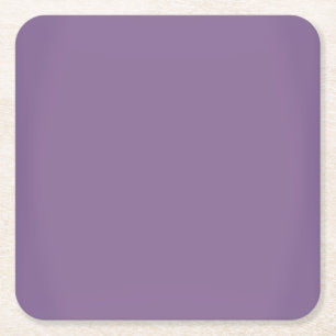 Modern Lavender Purple Customisable Square Paper Coaster