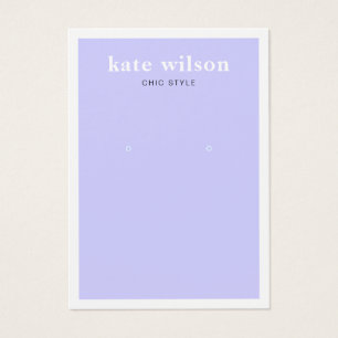 Modern Lavender Purple  Earring Display Card
