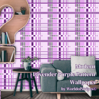 Modern Lavender Purple Geometric Pattern Wallpaper