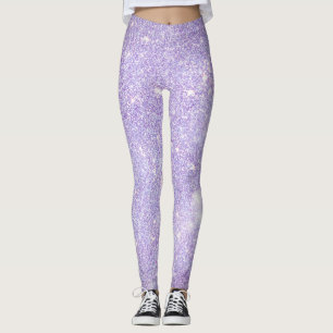 Modern Lavender purple Glitter Sparkles Gift  Leggings