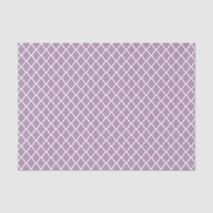 Modern Lavender Purple Moroccan Quatrefoil Pattern Tissue Paper