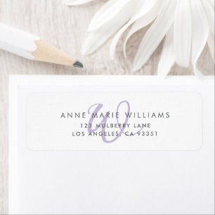 Modern Lavender Script Monogram