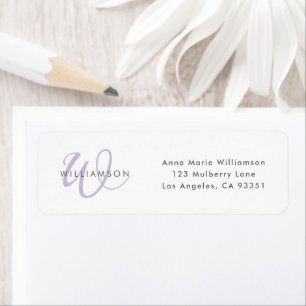 Modern Lavender Script Monogram