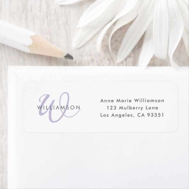 Modern Lavender Script Monogram (Insitu)