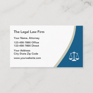 Modern Law Office Attorney At Law Business Card