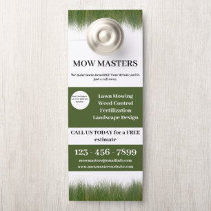 Modern Lawn Care Business Door Hanger