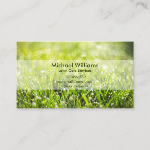 Modern Lawn Care Landscaping Business Card