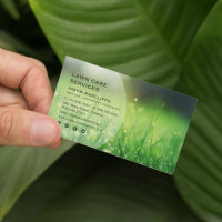 Modern Lawn Care & Landscaping Business Card