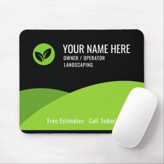 Modern Lawn Care Landscaping Business Mouse Mat