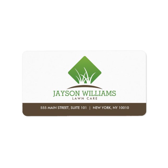 Modern Lawn Care/Landscaping Grass Logo White Label (Front)