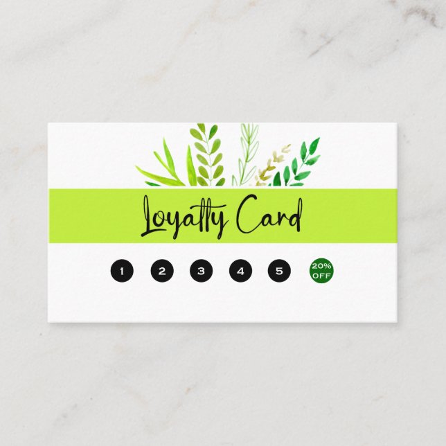 Modern Lawn Care Landscaping Loyalty Card (Front)