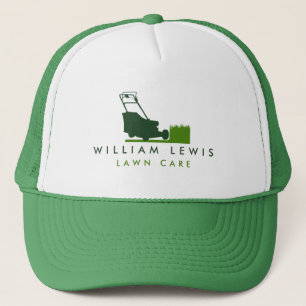 Modern Lawn Care Simple Landscape Double Sided Trucker Hat