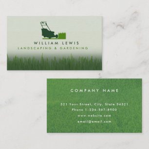 Modern Lawn Care Simple Landscape Mowing  Business Card