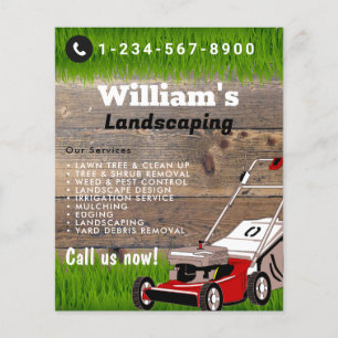 Modern Lawn Mowing Cutting Services, Lawn Care Flyer