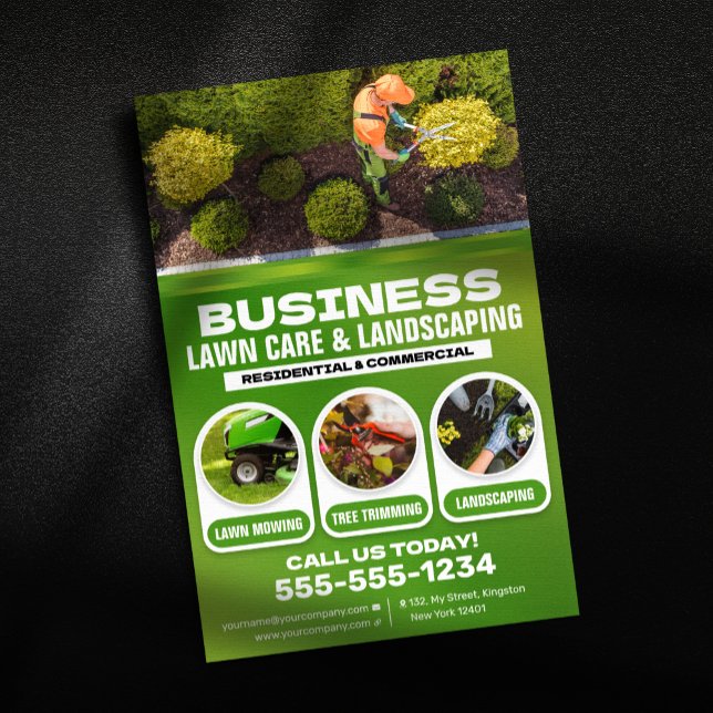 Modern Lawncare & Landscaping Lawn care mowing Flyer (Creator Uploaded)
