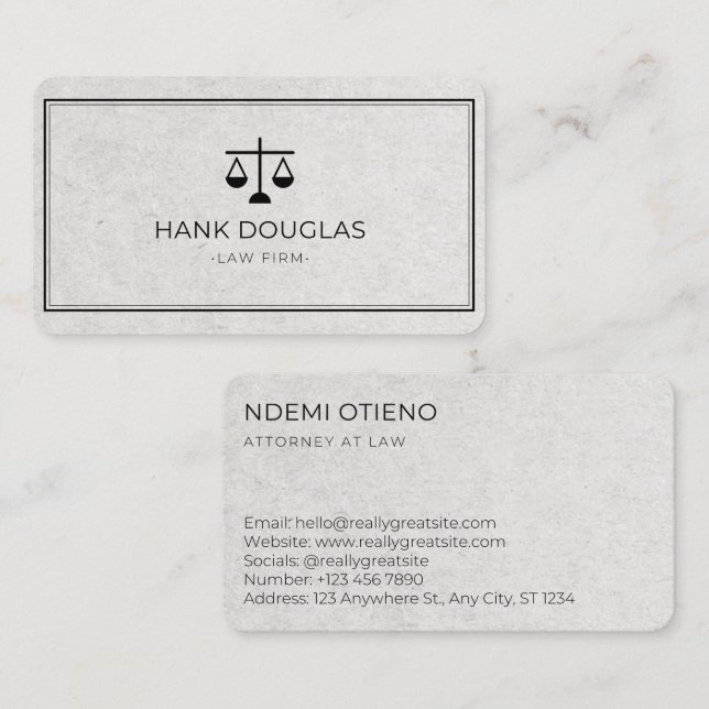 Modern Lawyer Business Card (Front/Back)