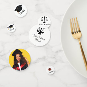 Modern LAwyer Custom Photo Graduation Party  Confetti