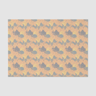 modern leaf, bud, and flower pattern tissue paper
