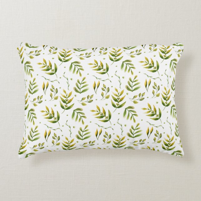 Modern Leaf Design Decorative Cushion (Front)
