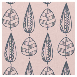 Modern Leaf Pattern Fabric
